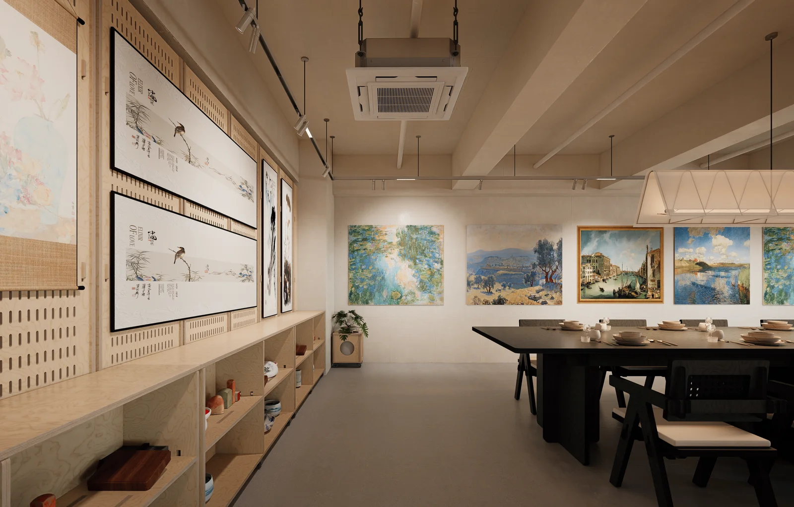 傳統國畫藝術工作室 — 室內設計，香港黃竹坑 項目挑戰